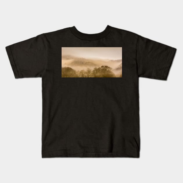 Rydal in the Mist Kids T-Shirt by jldunbar